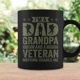 Vintage Im A Dad Grandpa And Veteran Nothing Scares Me Coffee Mug Gifts ideas