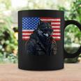 Vintage Patriotic Biker Wolf Shades Rustic American Flag Usa Coffee Mug Gifts ideas