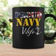Vintage Proud Navy With American Flag For Wife Coffee Mug Gifts ideas