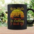 Vintage Retro Lake Wylie Is Calling I Must Go Fishing Coffee Mug Gifts ideas