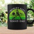 Vintage Retro Worlds Best Tennis Dad Silhouette Sunset Gift Coffee Mug Gifts ideas