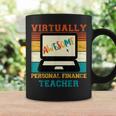Virtually Awesome Personal Finance Teacher Retro Men Coffee Mug Gifts ideas
