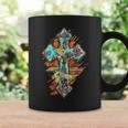 Western Boho Christian Turquoise Leopard Faith Cross Jesus Faith Funny Gifts Coffee Mug Gifts ideas