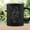 Wiccan Witch Bookworm Reading Horror Drinking Tea W Her Cat Reading s Coffee Mug Gifts ideas