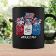Wife Mom Mimi Flowers With American Flag 4Th Of July Coffee Mug Gifts ideas
