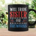 Will Trade Sister For Fireworks 4Th Of July Feminist Coffee Mug Gifts ideas