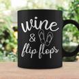 Wine And Flip Flops Beach Vacation Drinking Woman Coffee Mug Gifts ideas