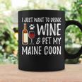 Wine And Maine Coon Cat Mom Or Cat Dad Idea Coffee Mug Gifts ideas