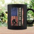 Wrestling Dad Usa American Flag Wrestle Men Fathers Day Coffee Mug Gifts ideas