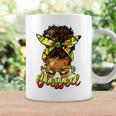 Black History Blessed Afro Black Women Messy Bun Junenth Coffee Mug Gifts ideas