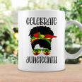 Black Messy Bun Junenth Celebrate Coffee Mug Gifts ideas