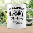 Camping Nurtures The Soul Rv Camper Quote Nature Lovers Coffee Mug Gifts ideas