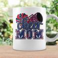 Cheer Mom Navy Red Leopard Cheer Poms & Megaphone Coffee Mug Gifts ideas