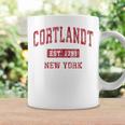 Cortlandt New York Ny Vintage Sports Red Coffee Mug Gifts ideas