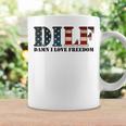 Dilf Damn I Love Freedom Funny Patriotic Usa Flag Coffee Mug Gifts ideas