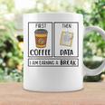 First Coffee Then Data Iam Earning A Break Teacher Coffee Mug Gifts ideas