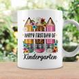 First Day Kindergarten Teacher Leopard Pencil Back To School Coffee Mug Gifts ideas
