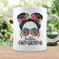 First Day Of School Hello 4Th Grade Messy Bun Girls Coffee Mug Gifts ideas