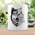 Floral Wolf Lover Vintage Flowers Wolf Face For Wolves Lover Coffee Mug Gifts ideas
