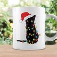 Black Cat Christmas Light Cat Lover Christmas Coffee Mug Gifts ideas