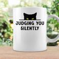 Funny Black Cat Judging You Silently Animal Pet Lover Coffee Mug Gifts ideas