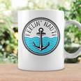 Funny Cruise Saying Feelin Nauti Anchor Boat Nautical Quote Coffee Mug Gifts ideas