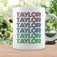 Girl Retro Taylor First Name Personalized Groovy 80S Vintage Coffee Mug Gifts ideas