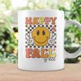 Happy Fall Y'all Retro Smile Face Thanksgiving Autumn Lovers Coffee Mug Gifts ideas