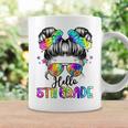 Hello 5Th Grade Messy Bun Tie Dye Back To School Girls Kids Coffee Mug Gifts ideas