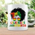 Junenth Celebrate 1865 Black History Messy Bun Women Coffee Mug Gifts ideas
