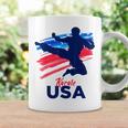 Karate Support The Team Student Sensei Usa Flag American Coffee Mug Gifts ideas