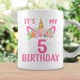 Kids Its My 5Th Birthday Unicorn Lover Kid 5 Years Old Birthday Coffee Mug Gifts ideas