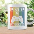 Kids Level 4 Unlocked - Video Gamer - 14Th Birthday Gaming Gift Coffee Mug Gifts ideas