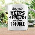 Kids My Smile Keep Me Out Of Trouble Wild Child Birthday Boy Girl Coffee Mug Gifts ideas