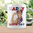Labor Day Rosie The Riveter American Flag Woman Usa Coffee Mug Gifts ideas