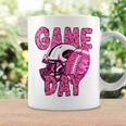 Leopard Game Day Pink American Football Tackle Breast Cancer Coffee Mug Gifts ideas