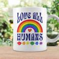 Love All Humans Rainbow Flag Lgbtq Gay Lesbian Trans Pride Coffee Mug Gifts ideas