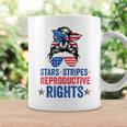 Messy Bun American Flag Stars Stripes Reproductive Rights Coffee Mug Gifts ideas
