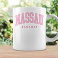 Nassau Bahamas Preppy Retro Throwback Pink Souvenir Coffee Mug Gifts ideas
