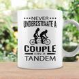 Never Underestimate A Couple On A Tandem Bicycle Couple Coffee Mug Gifts ideas