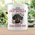 Never Underestimate An Old Woman With A Dachshund Coffee Mug Gifts ideas