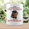 Never Underestimate An Old Woman With A Rottweiler Coffee Mug Gifts ideas
