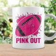 Pink Out Breast Cancer Awareness Football Breast Cancer Coffee Mug Gifts ideas