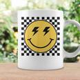 Retro Happy Face Checkered Pattern Smile Face Trendy Smiling Coffee Mug Gifts ideas