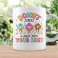 Retro Test Day Teachers Kids Donut Stress Just Do Your Best Coffee Mug Gifts ideas