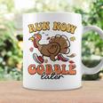 Run Now Gobble Later Turkey Autumn Thanksgiving Groovy Retro Coffee Mug Gifts ideas