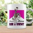 Save A Horse Ride A Cowboy Skeleton Western Pink Coffee Mug Gifts ideas