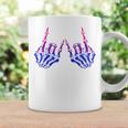 Skeleton Rock Hand Lgbt-Q Cool Bisexual Pride Color Bi Flag Coffee Mug Gifts ideas