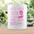 Soul Clean Boots Dirty Cute Pink Cowgirl Boots Rancher Coffee Mug Gifts ideas