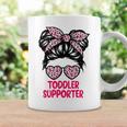 Toddler Supporter Messy Bun Breast Cancer Girl Toddler Kid Coffee Mug Gifts ideas